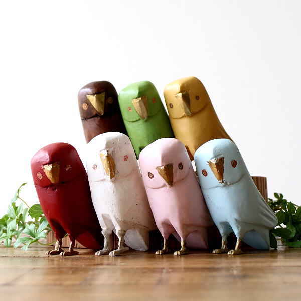 楽天市場】ふくろう フクロウ 梟 置物 かわいい おしゃれ 木製