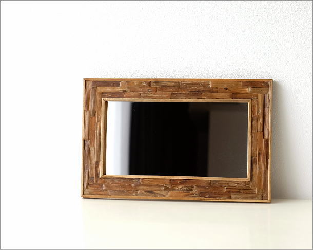 楽天市場】鏡 壁掛け 木製 ウォールミラー 洗面所 トイレ 玄関