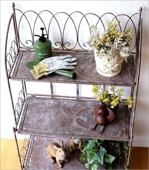 楽天市場】ラック 3段 棚 シェルフ おしゃれ アイアン 飾り棚