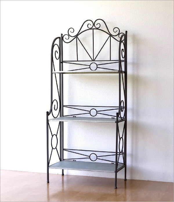 楽天市場】棚 シェルフ ラック 3段 アイアン 本棚 収納棚 シャビー