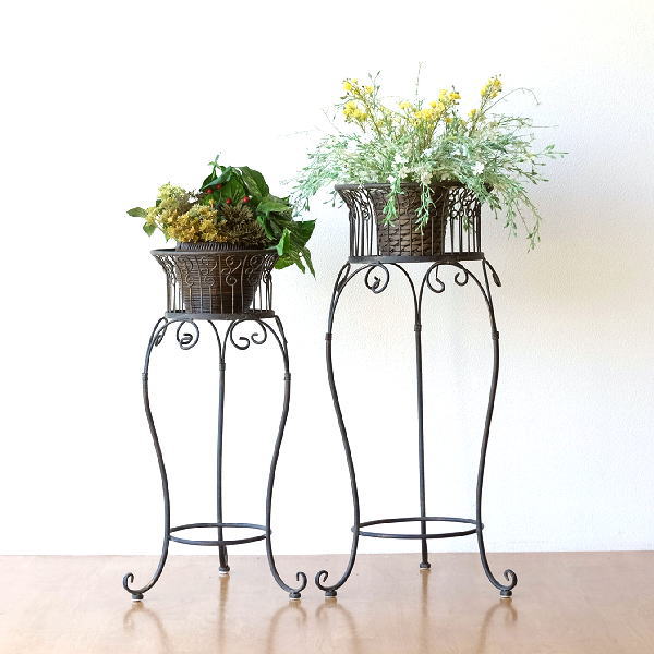 楽天市場】フラワースタンド おしゃれ アイアン 花台 セット 猫脚