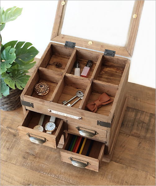 楽天市場】コレクションボックス 木製 おしゃれ ナチュラル シャビー