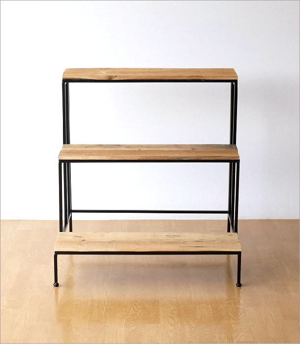 楽天市場】フラワースタンド 3段 木製 アイアン おしゃれ 花台 室内