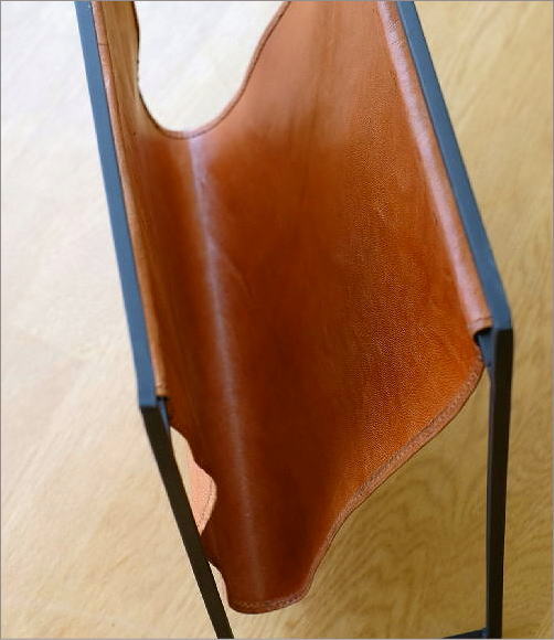 楽天市場】マガジンラック おしゃれ レザー アイアン スリム