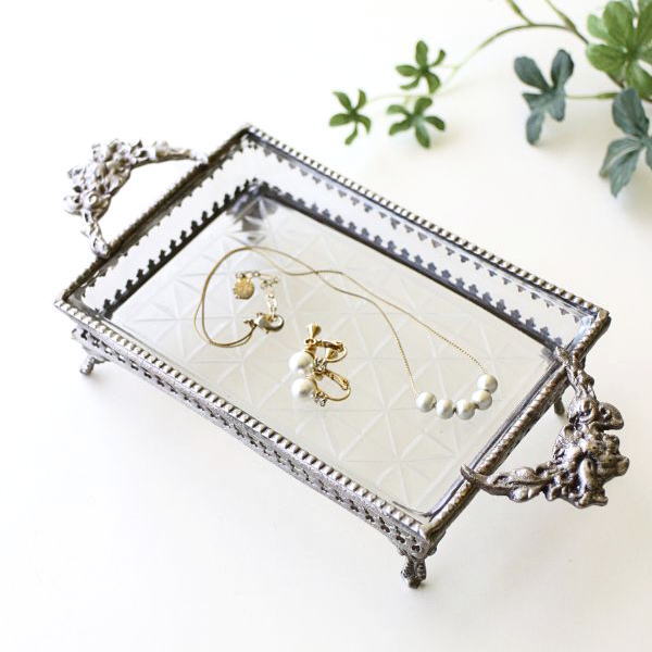 楽天市場】ガラストレー トレイ おしゃれ ガラス トレー かわいい