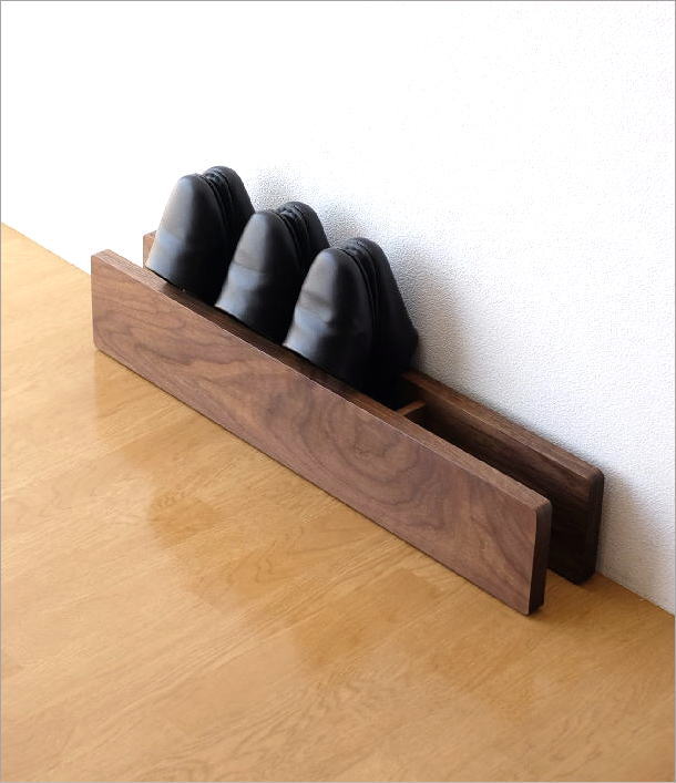 楽天市場】スリッパラック ウォールナット 天然木 木製 おしゃれ 無垢