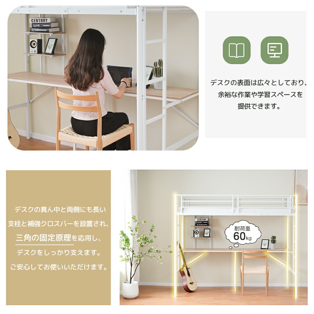 楽天市場】【SS限定価額＆お得クーポン】ロフトベッド パイプベッド