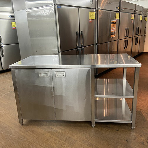 楽天市場】【中古】作業台 扉付き BGなし 幅1530×奥行700×高さ850