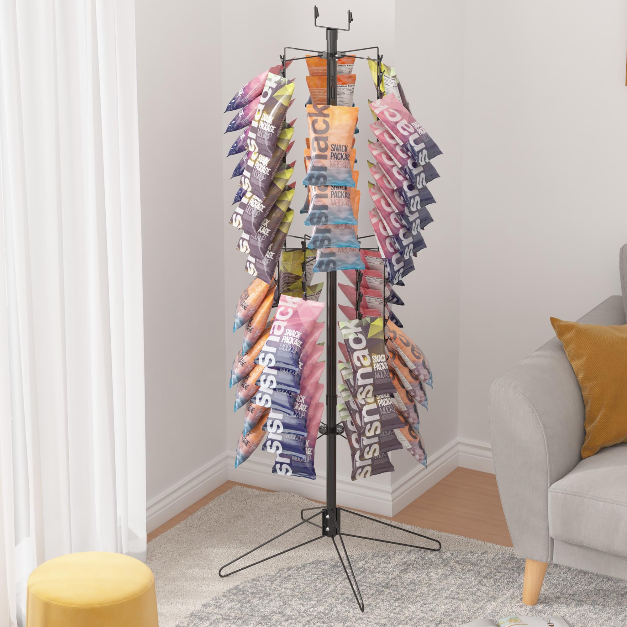 A215】フロアスタンド スピナースナックラック 108クリップ付き 楽天