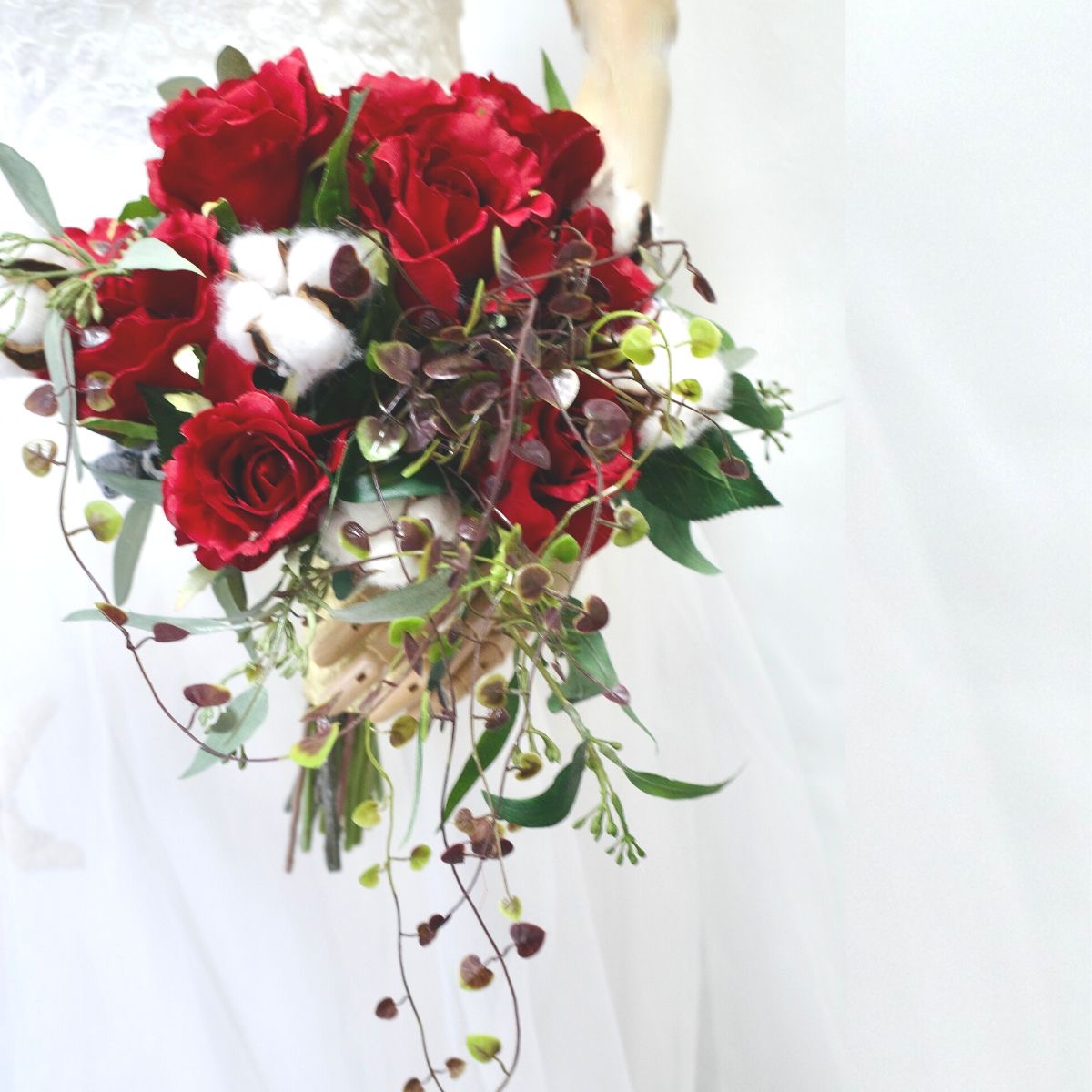 楽天市場】ウェディングブーケ 造花 秋 冬 ブーケ ブートニア セット