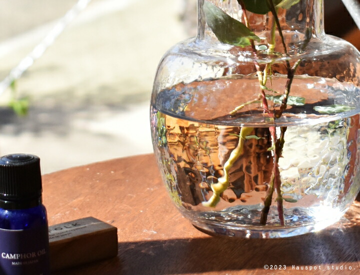 楽天市場】フラワーベース ガラス おしゃれ 青 クリア Lサイズ：約12.6