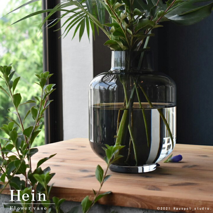 楽天市場】花瓶 大きめ 北欧 おしゃれ ビッグガラスベース グレー