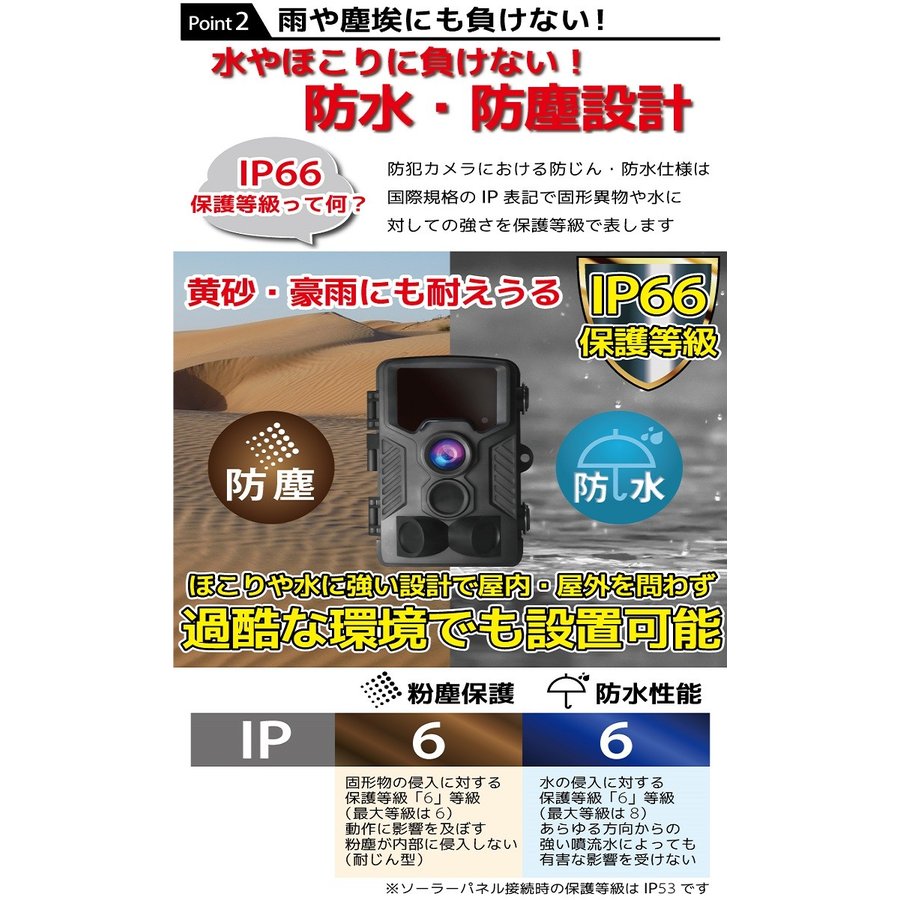 楽天市場】防犯カメラ 屋外 ソーラーパネル 256GBmicroSDカード 4K高