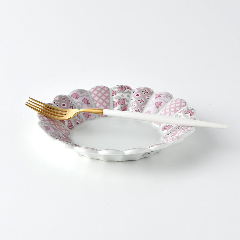 楽天市場】花離宮 15cm丸皿 ピンク（化粧箱）波佐見焼 石丸陶芸