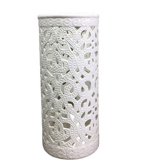 楽天市場】陶器製 アンブレラスタンド：円筒型（ホワイト）傘立て