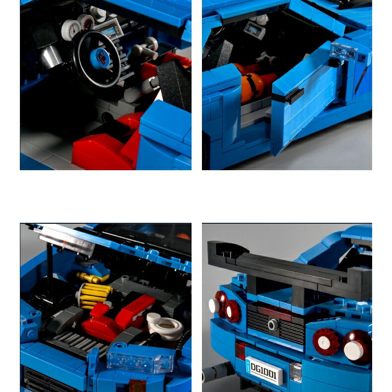 楽天市場】ブロック GTR34スーパー車 スーパーカー車 ブロック互換品