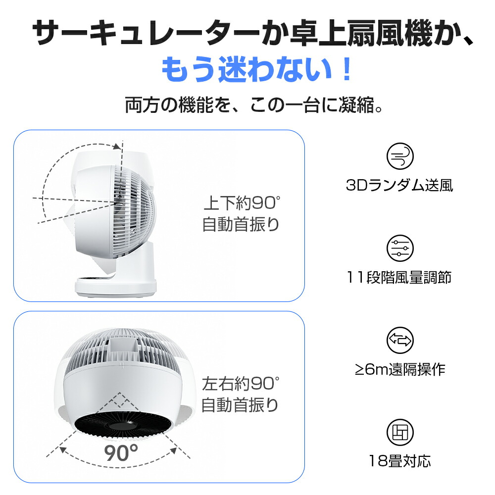 楽天市場】スーパーSALE75％OFF！サーキュレーター 扇風機 DCモーター