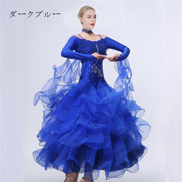 楽天市場】社交ダンスドレス フロート 上品 スタンダード レッスン