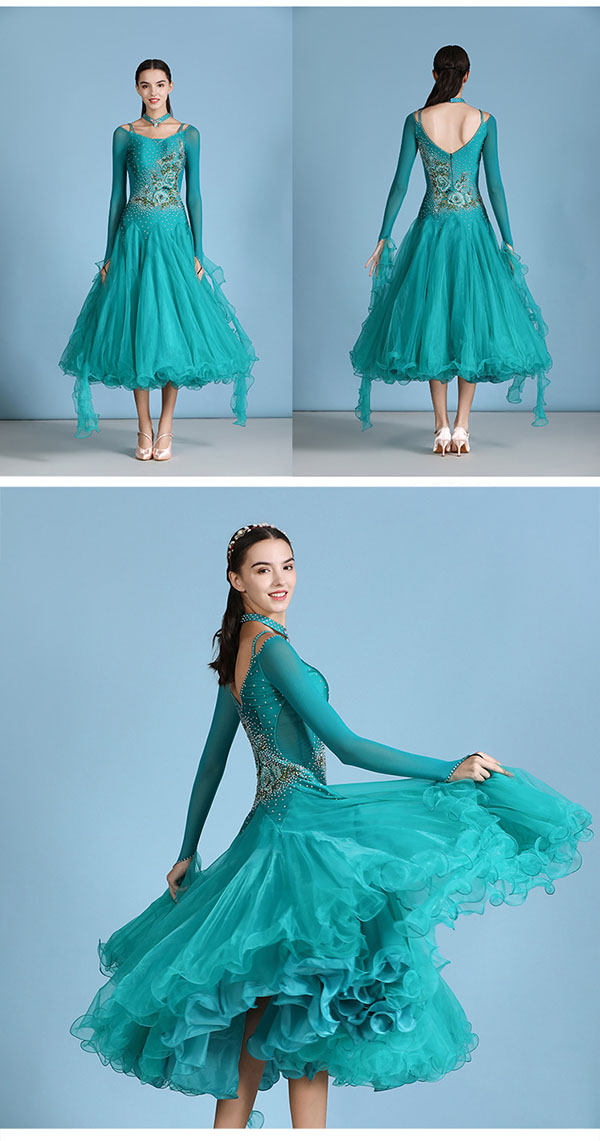 楽天市場】社交ダンスドレス フロート 上品 モダン ドレス 衣装 発表会