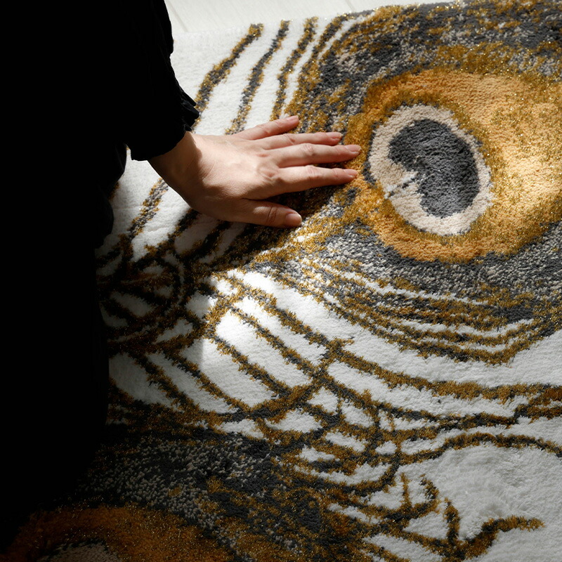 楽天市場】玄関マット 約50×80cm PEACOCK アビス ハビデコール ラメ糸
