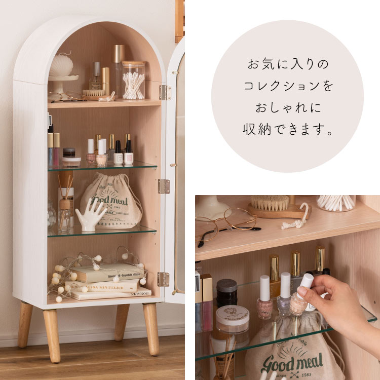 アンティーク 木製キャビネット コレクションラック 展示 4段16個収納