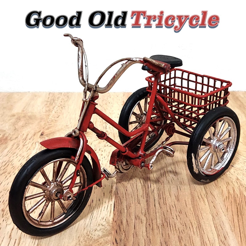 楽天市場】自転車 ブリキ 置物 かわいい Good Old Tricycle オブジェ