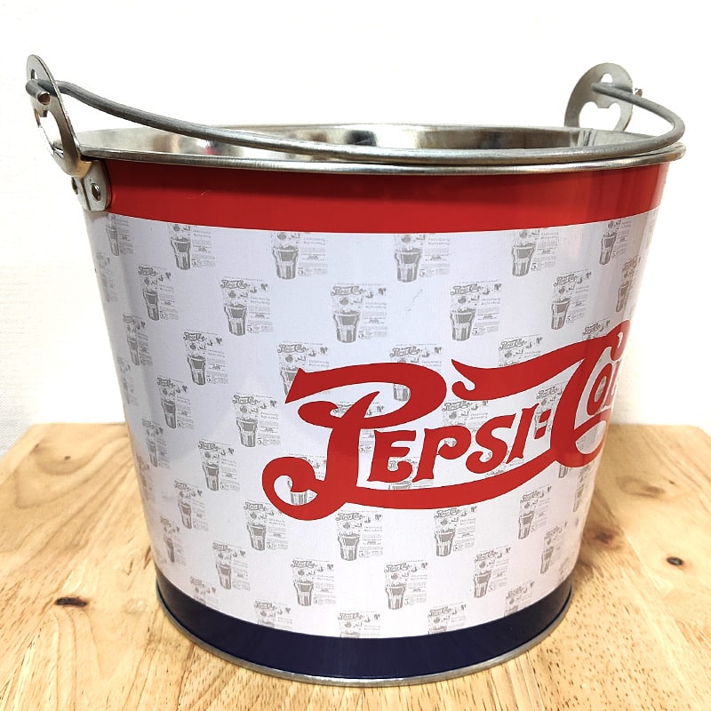 楽天市場】ペプシ ティンバケツ レトロ 収納 小物入れ PEPSI COLA