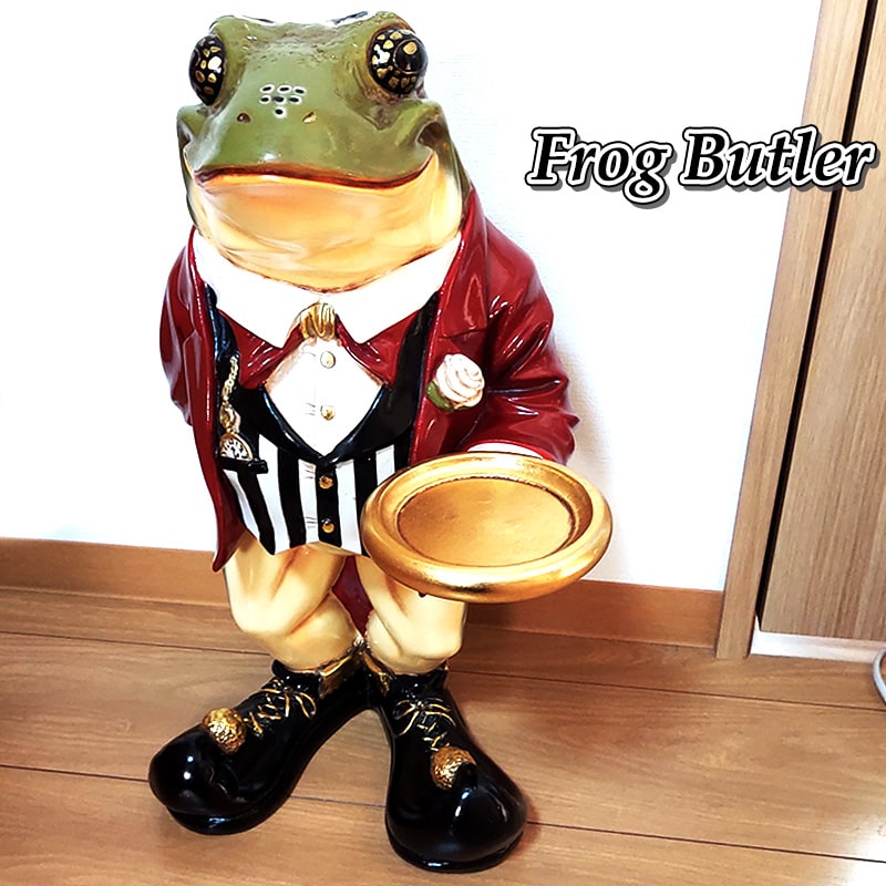 楽天市場】置物 レストラン フィギュア フロッグバトラー オブジェ