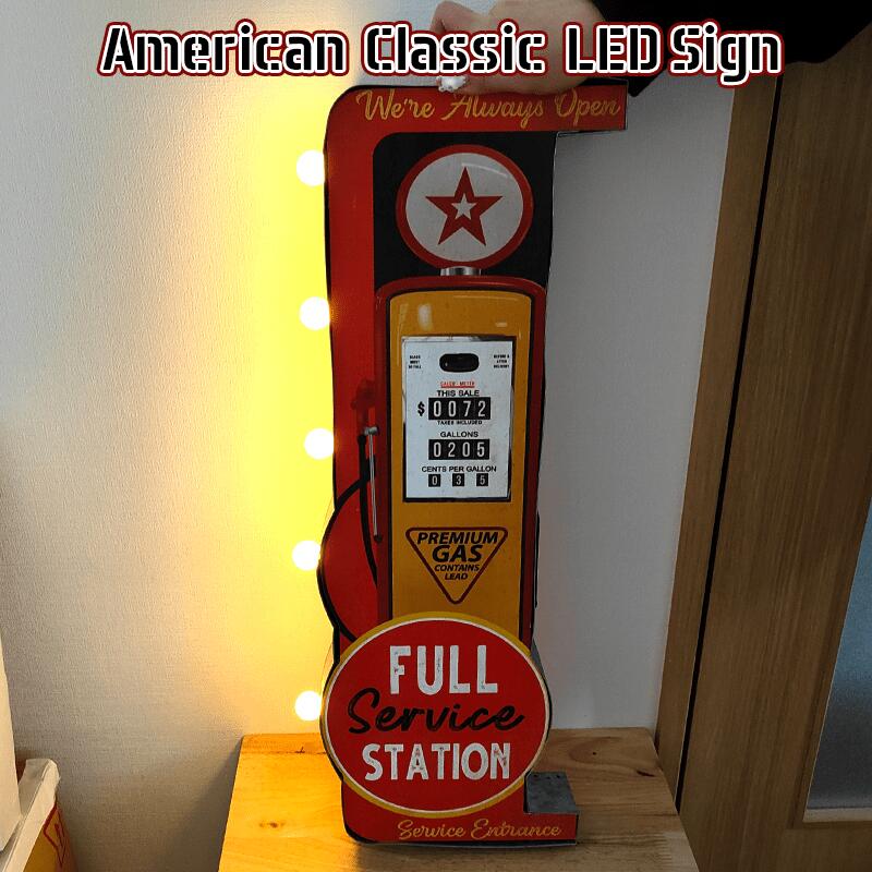 楽天市場】アメリカン クラシック LED Sign Full Service Station 電飾