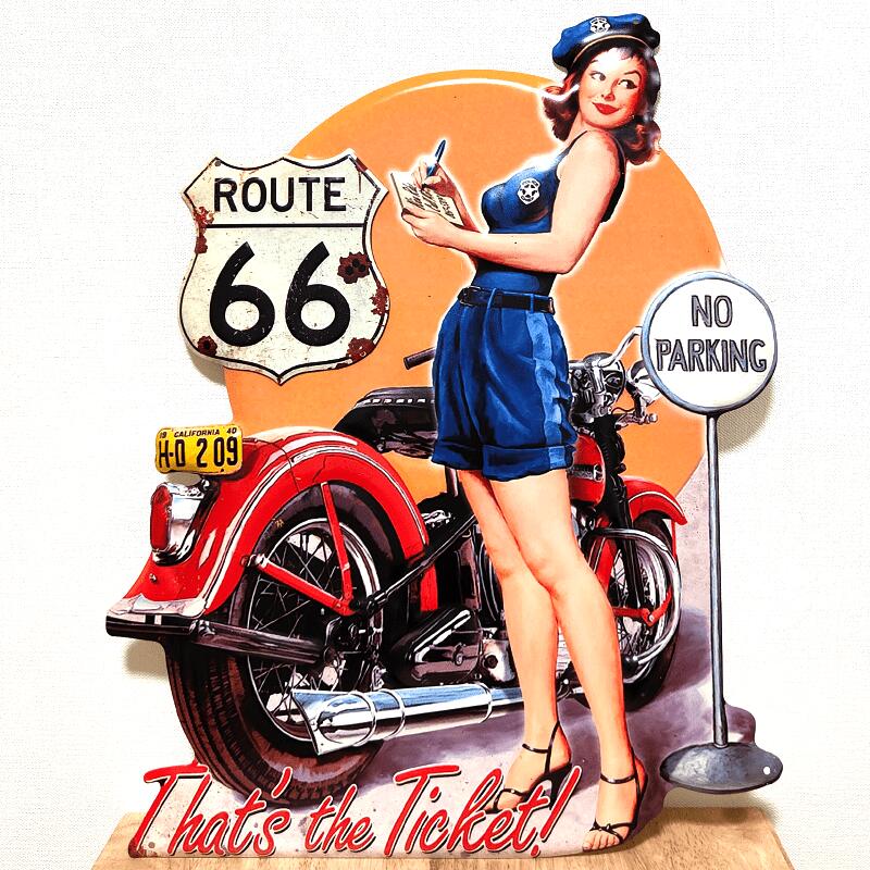 楽天市場】ブリキ看板 大型 ビンテージ セクシー ルート66 That's the