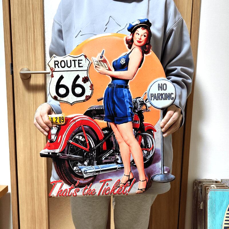楽天市場】ブリキ看板 大型 ビンテージ セクシー ルート66 That's the