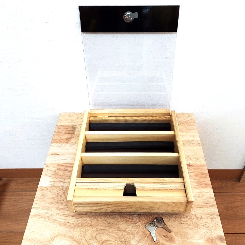 楽天市場】ZIPPO ライター コレクションケース 三段 木製 一点物