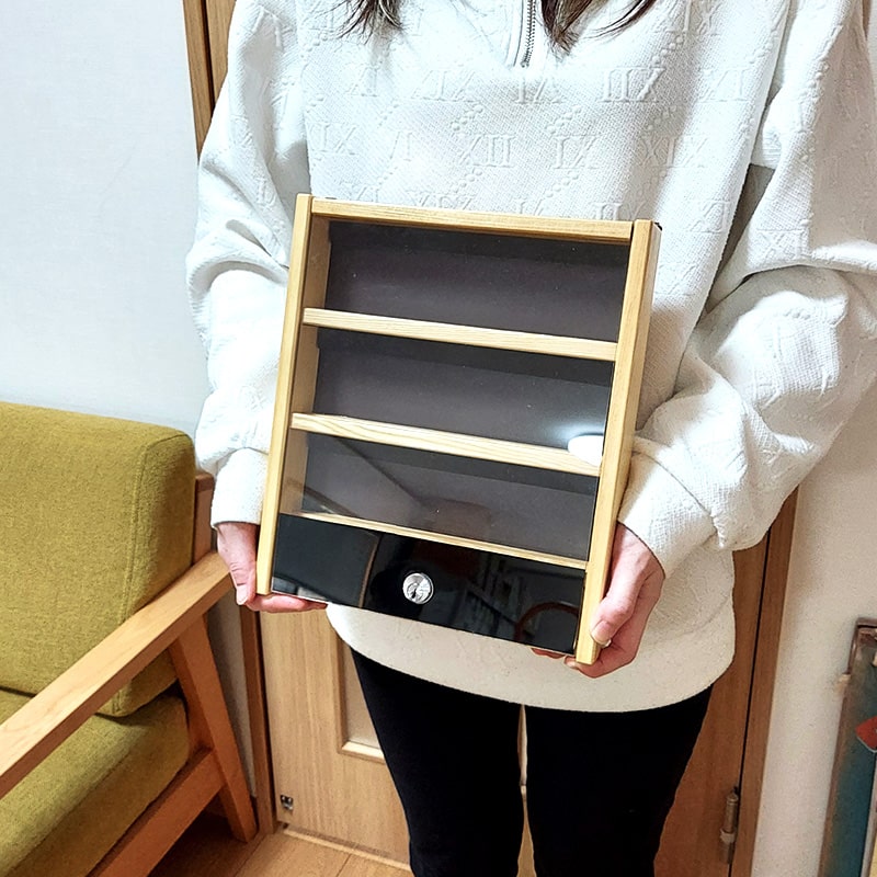 楽天市場】ZIPPO ライター コレクションケース 三段 木製 一点物