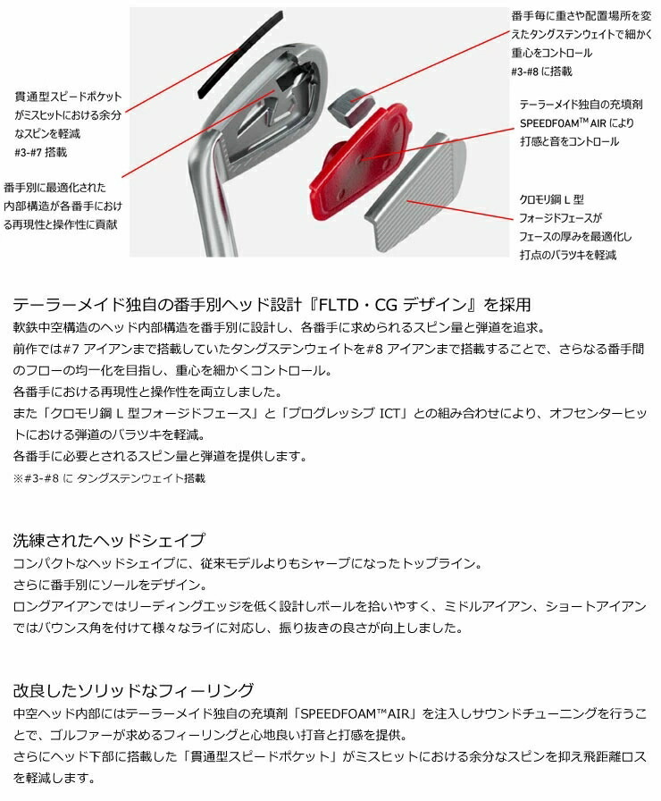 楽天市場】テーラーメイド P770 アイアン 5本セット（#6-PW）日本正規