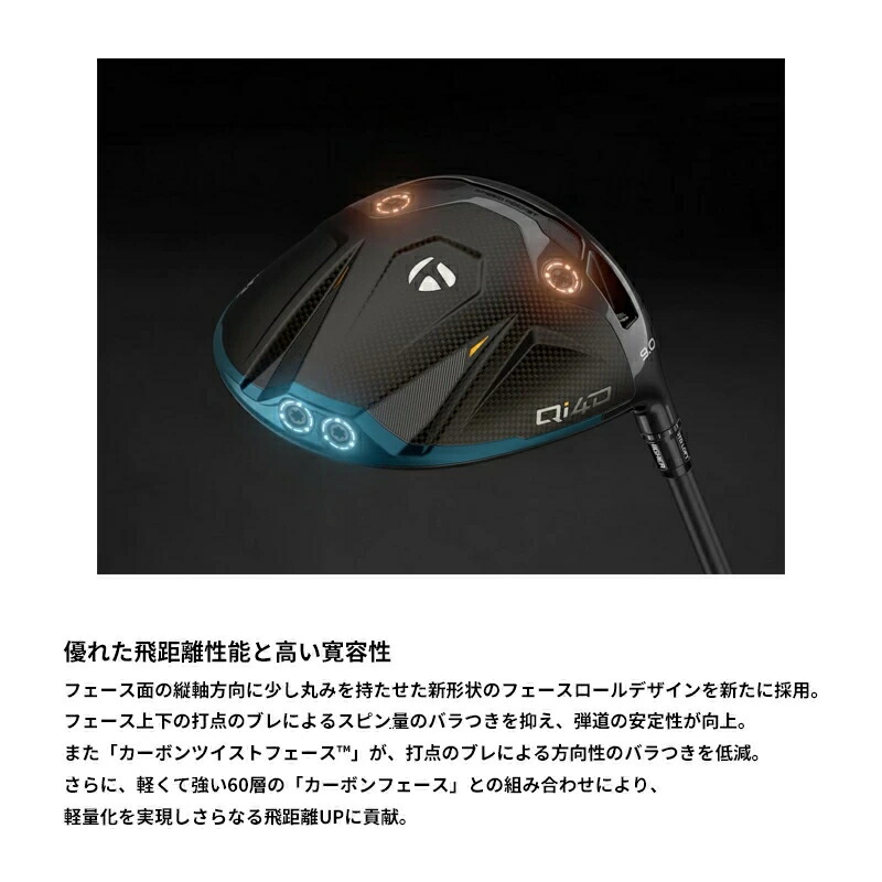 テーラーメイド Qi4D LS Driver ドライバー メンズ 右用 REAX カーボン