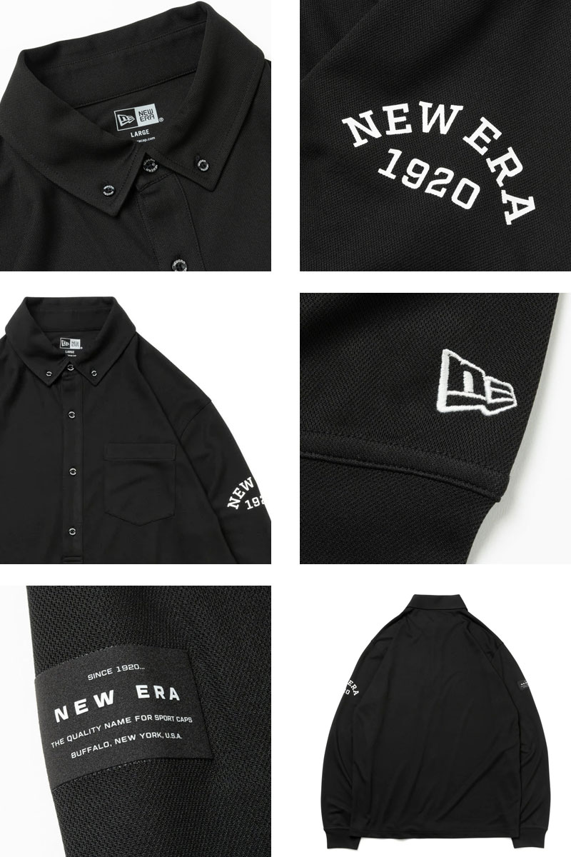 楽天市場】NEW ERA ニューエラ ゴルフ シャツ メンズ 長袖 鹿の子