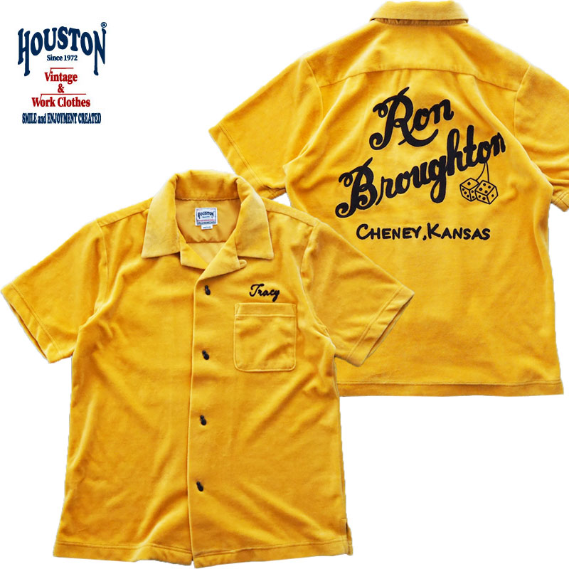 楽天市場】HOUSTON ヒューストン ボウリングシャツ ベロア ボーリング