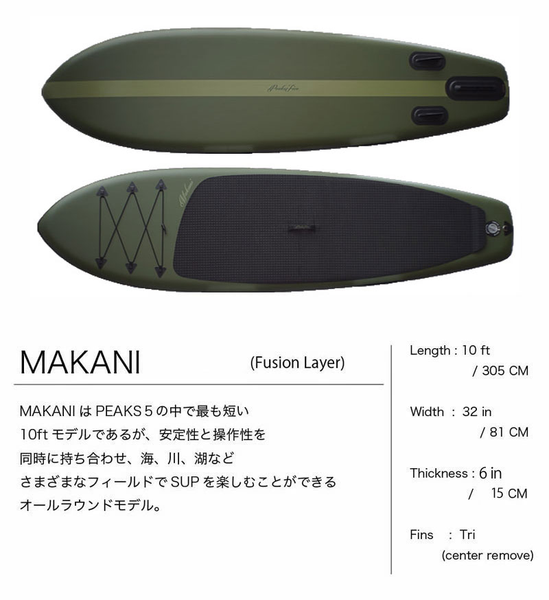 楽天市場】PEAKS5 ピークス5 マカニ サップ アーミーグリーン 2023