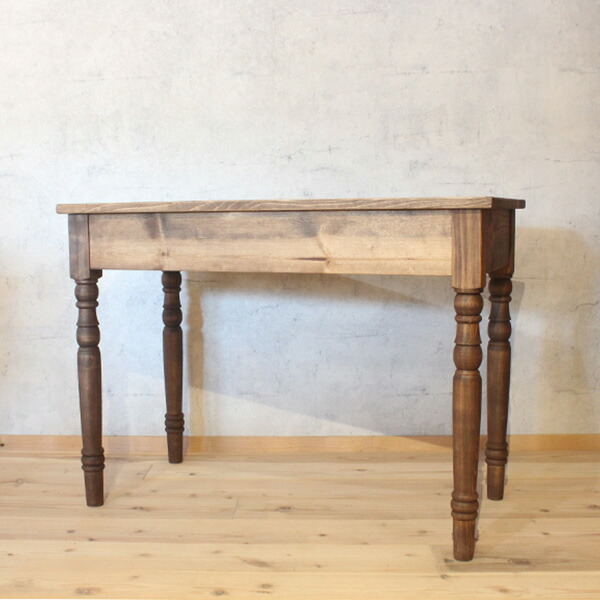 楽天市場】デスク ろくろ脚 木製 引出し付き パイン材 幅100cm 高さ