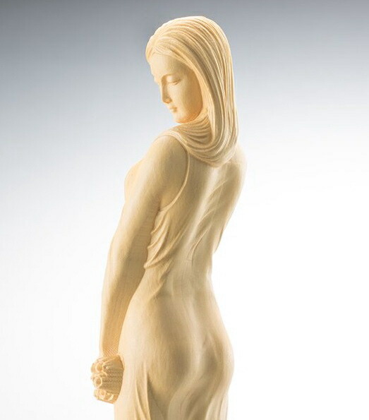 楽天市場】【代引き不可】本黄楊 乙女のときめき 置物 オブジェ 美人像