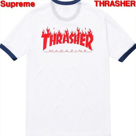楽天市場】S【Supreme x Thrasher Mesh Crewneck White シュプリーム x