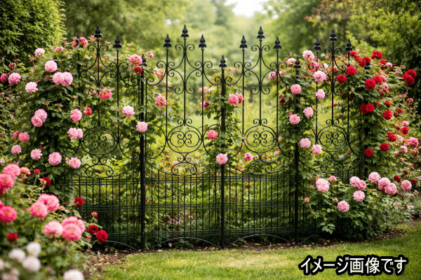 楽天市場】デラックス アイアンデザインフェンス GD004-DX[g15.7