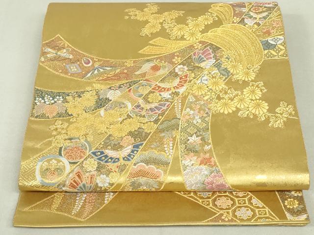 楽天市場】平和屋着物○西陣 長嶋成織物 ながしま帯 六通柄袋帯 瀞金錦