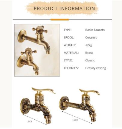 楽天市場】アンティーク調蛇口 水栓 ガーデニング 洗面台 レトロ