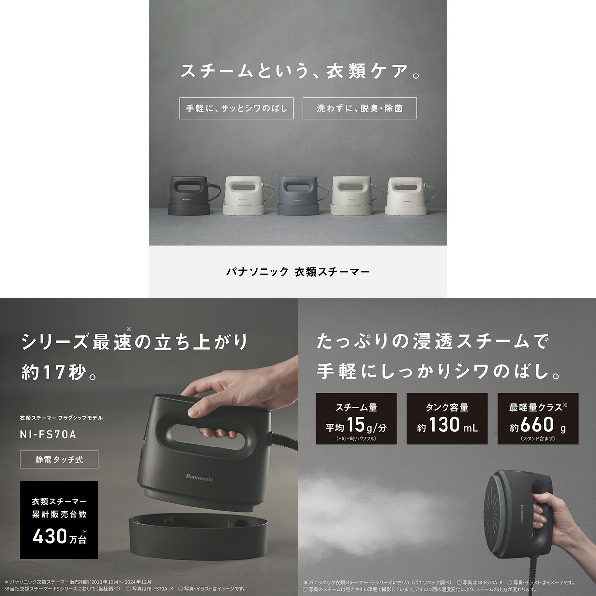 楽天市場】【5年保証付】パナソニック 衣類スチーマー ［正規取扱店