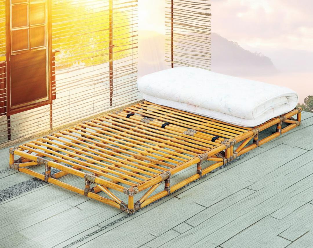 楽天市場】籐 ラタン 藤 すのこベッド 分割式 シングルベッド 民芸和