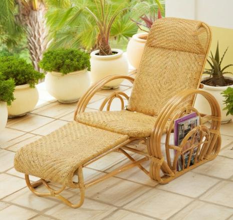 楽天市場】折りたたみ寝椅子リラックスリクライニングチェア籐ラタン製