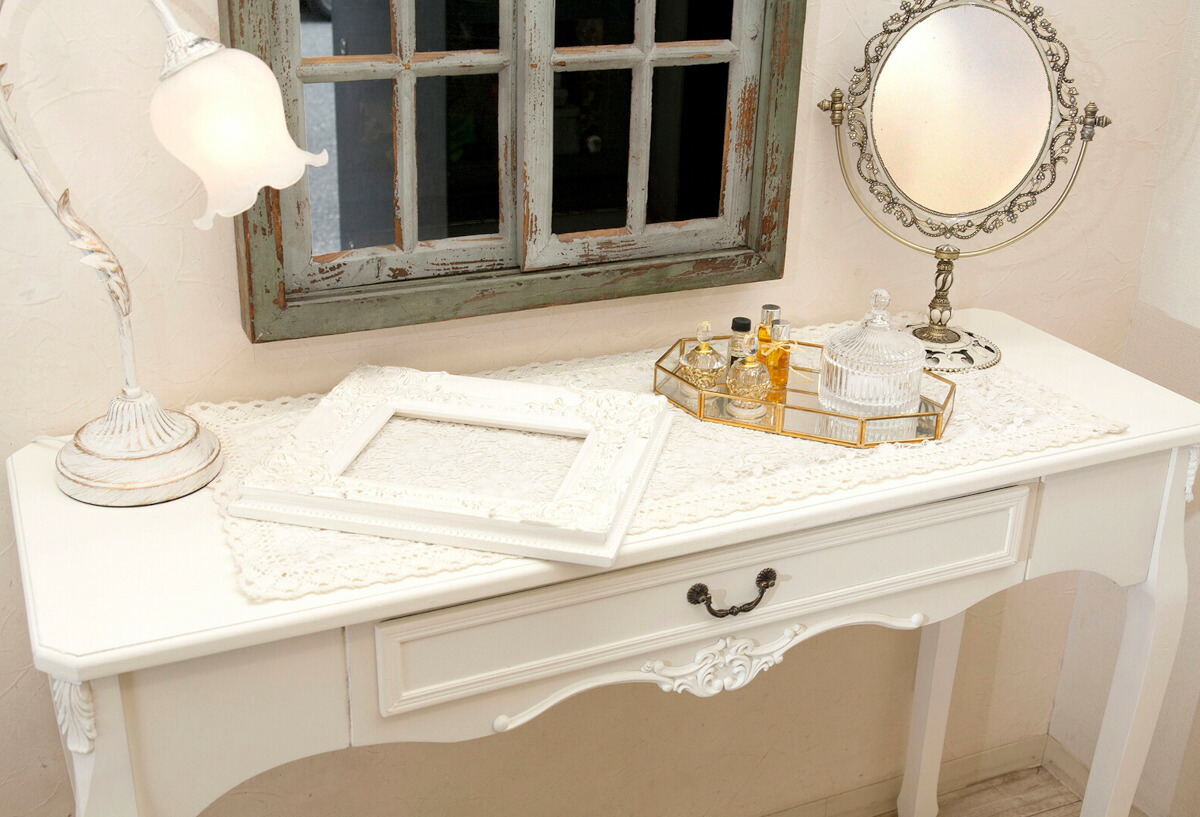 楽天市場】コンソール テーブル デスク 机 ホワイト 猫脚 レジ台