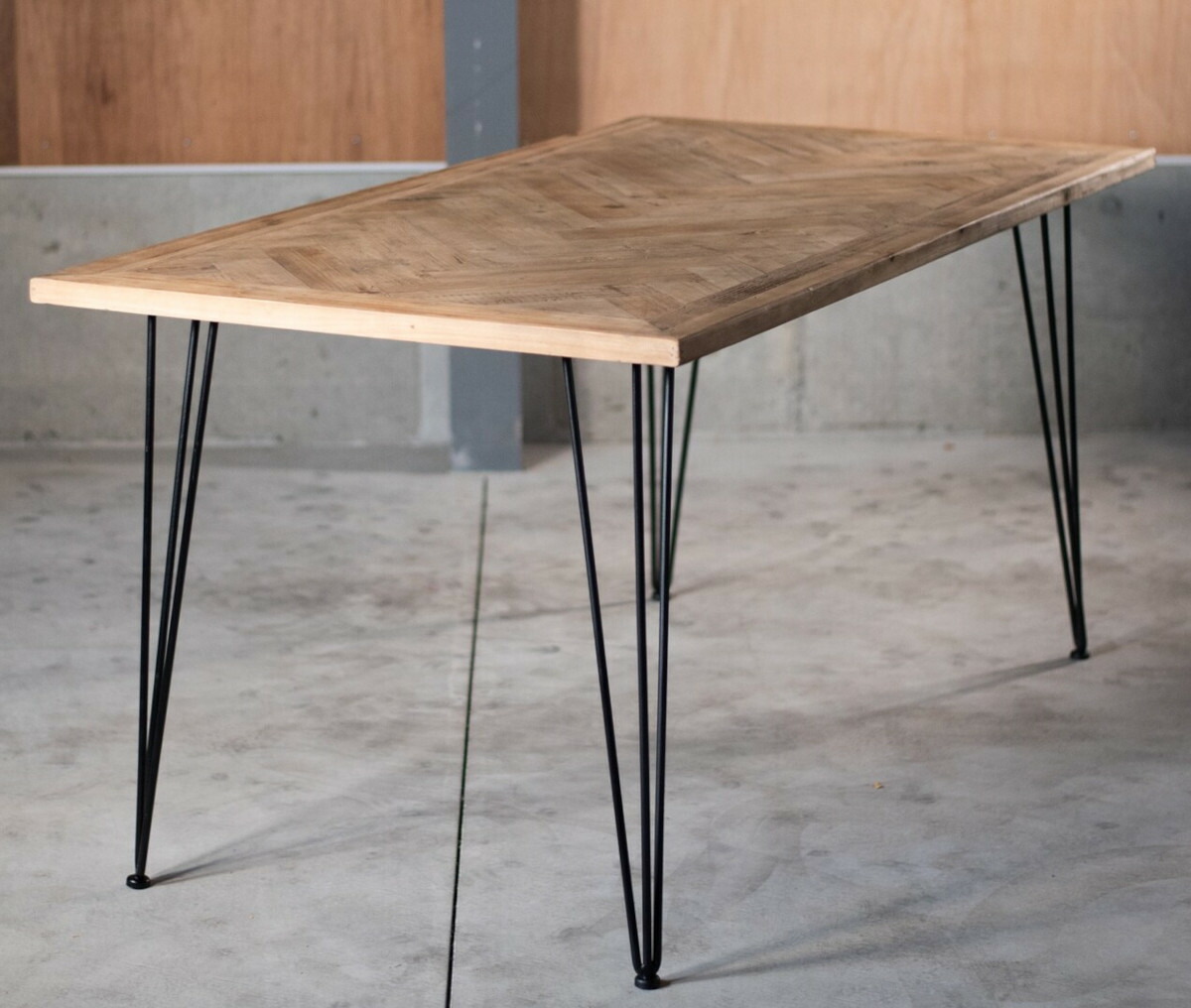 楽天市場】古材 ダイニングテーブル ヘリンボーン柄 ブルックリン