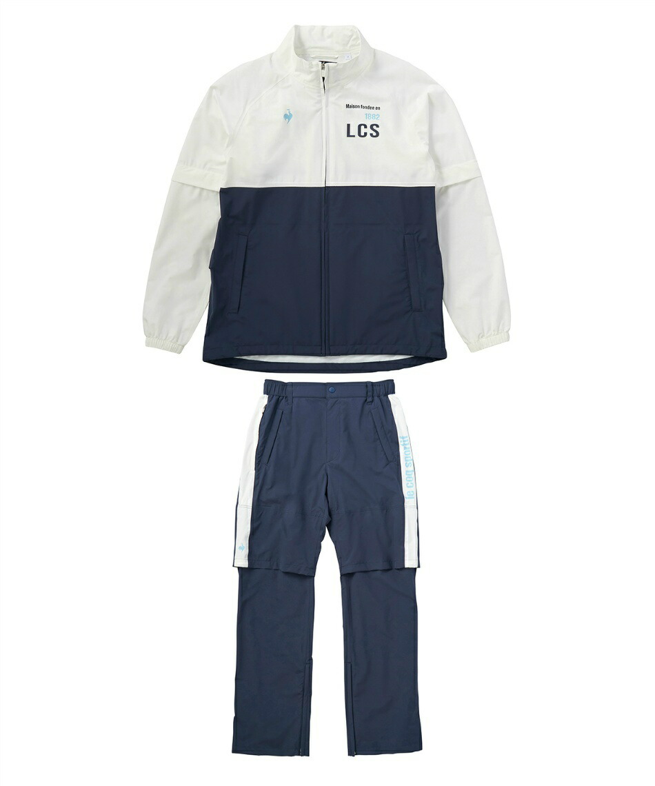 ルコック☆多機能レインウェア☆L☆ホワイト×ターコイズ ルコック☆多